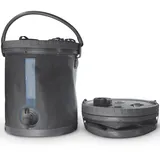 Faltbarer Wasserkanister 20L mit Hahn & Deckel – Trinkwasserbehälter lebensmittelecht für Camping, Wohnmobil & Outdoor – zusammenfaltbarer Wasserspeicher frostbeständig - Grau