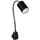 ledscom.de GU10 Steckdosenlampe WAIKA Schwanenhals, Schalter, schwarz inkl. GU10 LED 3-Stufen dimmbar weiß