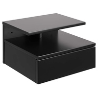 AC Design Furniture Fia Nachttisch mit 1 Schublade in Schwarz, 1 Stück, Wandschrank im Minimalistischen Stil, Kleiner Nachttisch für die Wandmontage, B: 35 x H: 22,5 x T: 32 cm