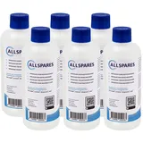 AllSpares Entkalker für Kaffeemaschinen geeignet für Delonghi EcoDecalk DLSC500 und AEG M3BICD200 (500 ml (6er Pack))