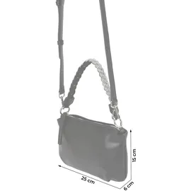 Seidenfelt Manufaktur Aminne Schultertasche Polyurethan Black/Silver