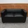 Mendler 2er Sofa Couch Loungesofa Lille ~ Leder, schwarz