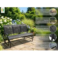 prestige home Schaukelbank 151 x 70 x 83 cm Schwarz