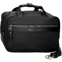 Pepe Jeans Joumma Bags Morgan Casual Tagesrucksack, Reisetaschen, beige und schwarz, Kunstleder für Damen, Schwarz, Talla única, Umhängetasche