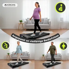 Mobiclinic Laufband Mobiclinic®, Einfach zu montieren Fernbedienung, Digitalanzeige, Ohne Armlehnen 8 km/h schwarz Andy
