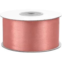 Creativery 38mm Satinband 25m Schleifenband Geschenkband Deko Breites Stoffband Rosegold