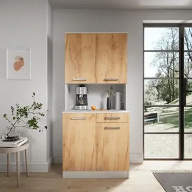 Vicco Küchenbuffet Raul 83,6 x 188,5 cm Weiß/Goldkraft Eiche