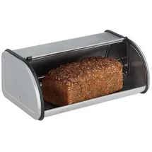 Relaxdays Brotkasten silber