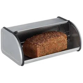 Relaxdays Brotkasten silber