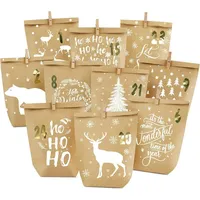 Luxuskollektion Adventskalender Tüten zum Befüllen Weihnachten Winter