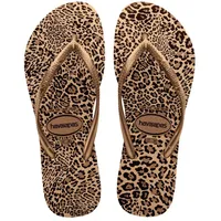 Havaianas Damen Slim Animals Sand Greygolden Flip-Flop, Sandgrau, Gold, 33/34 EU