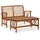 vidaXL Garten-Lounge-Set 2-tlg. Akazie braun