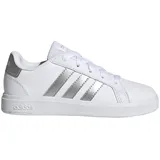 Adidas Grand Court Lifestyle Tennis Lace-Up Cloud White / Matte Silver / Matte Silver 35