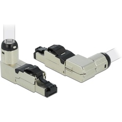 Delock Stecker RJ45 Cat.6A Feldkonfektion, 1 Stück, werkzeugfrei (Netzwerk Zubehör), Netzwerk Zubehör