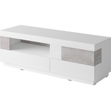 Helvetia Silke TV-Lowboard 160 cm weiß hochglanz/beton-optik