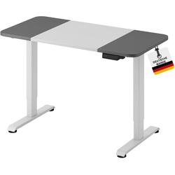 ALBATROS Höhenverstellbarer Schreibtisch LIFT 4P12WG, Weiss-Grau, 120 x 60cm, Schreibtisch Höhenverstellbar Elektrisch mit Digitaldisplay, Stehschreibtisch, Bürotisch, Standing Desk