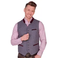 Spieth & Wensky Trachtenweste Trachtenweste - NIESEL - mittelgrau/weinrot grau|rot 50