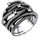 Lulu & Jane Ring Metall-Legierung Glas in silber | Gr.: 56