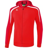 Erima Herren Jacke Liga 2.0 Trainingsjacke mit Kapuze, rot/dunkelrot/weiß, S, 1071841