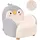 Beliani Kindersessel Pinguin grau/weiß  mit Bouclé