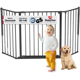 Baby Dan Kaminschutzgitter Flex M 90-146 cm schwarz
