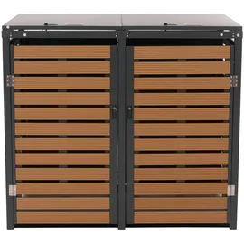 MCW Mülltonnenverkleidung MCW-K14 134 x 84 x 119 cm braun