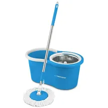 Esperanza Wischmopp mit Eimer EHS006, Blau, Weiß, Mikrofaser