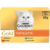 Purina Gourmet Gold Tartallette 12x85g Nassfutter Für Katzen 8 Einheiten - Multicolor - One Size