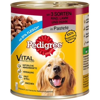 PEDIGREE Classic 3 Sorten Fleisch 12 x 800 g