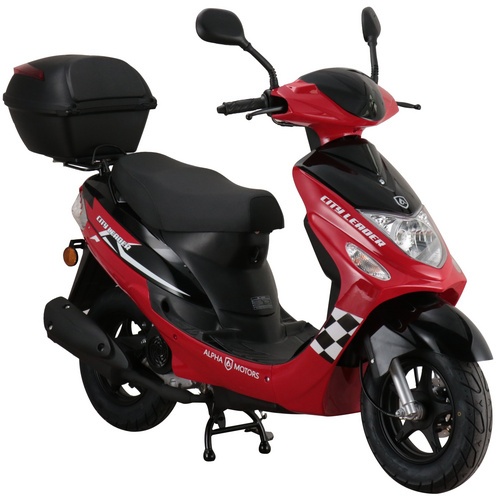 ALPHA MOTORS Mofa »CityLeader«, 50 cm3, Verbrauch: ca. 2,8 l/100 km - rot