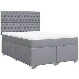 vidaXL Boxspringbett 140 x 200 cm Hellgrau