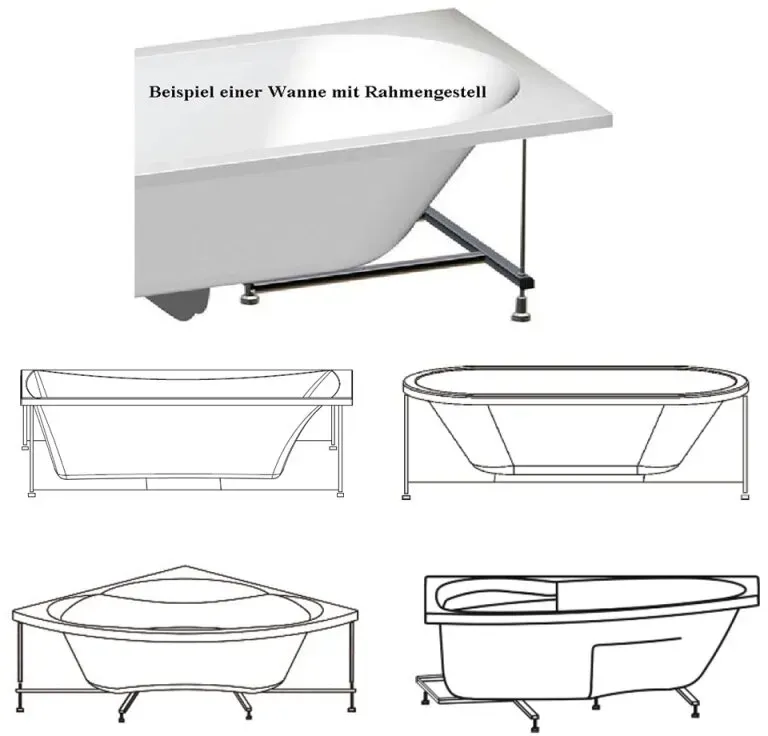 Rahmengestell zu Badewanne Mamba 160 L