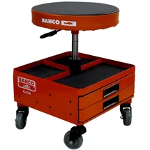 BAHCO Werkstatthocker Kunststoff orange rollbar mit Schublade