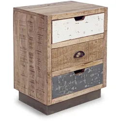 Nachttisch Tudor aus Mangoholz, 45 cm
