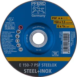 PFERD Schruppscheibe E Universallinie PSF STEELOX für Stahl/Edelstahl - 62015640
