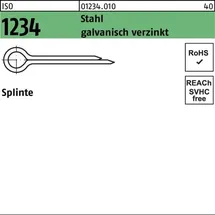 Industrial Quality Supplies ISO 1234 Splinte Stahl 2 x 18 galvanisch verzinkt gal Zn S