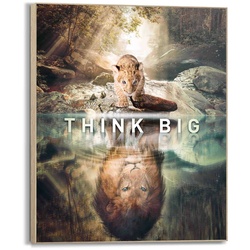 Reinders Wandbild 40 x 50 cm Think Big Holz Bunt