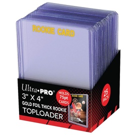 Ultra Pro Toploader 3 "x4" 75PT Rookie Gold Thick - 25Stück Ultra Pro)