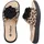 Rieker Pantolette RIEKER, Damen, Gr. 38, leo, schwarz, Nubuklederimitat, Textil, Schuhe Pantolette, Sommerschuh, Hausschuh, Strandschuh mit bequemem Fußbett, Topseller