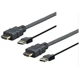 Vivolink Pro Adapterkabel USB männlich zu HDMI männlich 5 m Schwarz