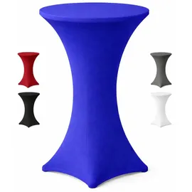 EXKLUSIV HEIMTEXTIL Stehtischhusse Stretch Blau Ø 70-75 x 110-120 cm