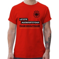 Shirtracer T-Shirt Letzte Auswärtstour Team Bräutigam JGA Männer rot L