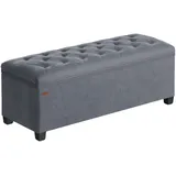 Songmics Sitzhocker mit Stauraum, 40 x 110 x 40 cm, schiefergrau
