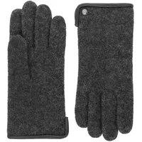 Roeckl Handschuhe Herren Strick Leder-Paspel Anthracite