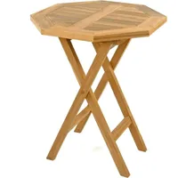 VCM 3-tlg. Balkonset Tisch Stuhl Holz Teak