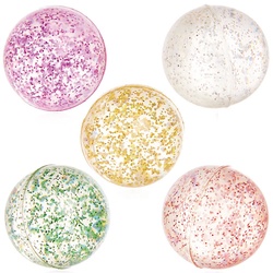 Glitzer Flummis (pro Set 10) Weihnachtsspielzeug
