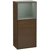 Villeroy & Boch Finion Seitenschrank G50, G500GMGN 41,8x93,6cm, links, Emotion, Regal oben Olive Matt, Walnut veneer