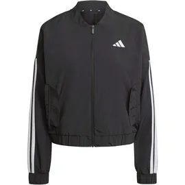 adidas Essentials 3-Streifen Woven Bomberjacke Damen JD5317 - black/white, XS