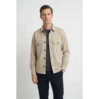 Olymp Hemdjacke Overshirt Beige XL