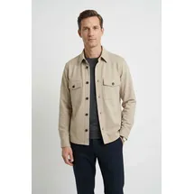 Olymp Hemdjacke Overshirt Beige XL